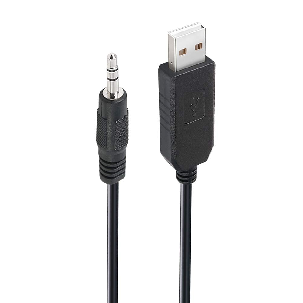 Cable adaptador de 6 pies FTDI USB TTL a 3,5mm 3,3 V FT232RL Chip Audio Jack TX RX Signal Windows 10 8 7 XP Vista (6 pies, negro)