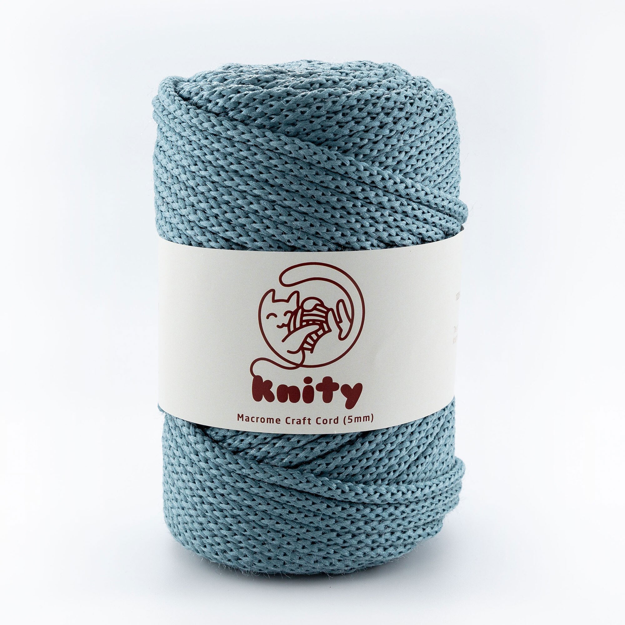Knity Macrame Craft Cord 5mm Yarn 100m Fiber Crochet Knitting Braiding Knotting Weaving Chain Thread Handmade Rope Natural Braid
