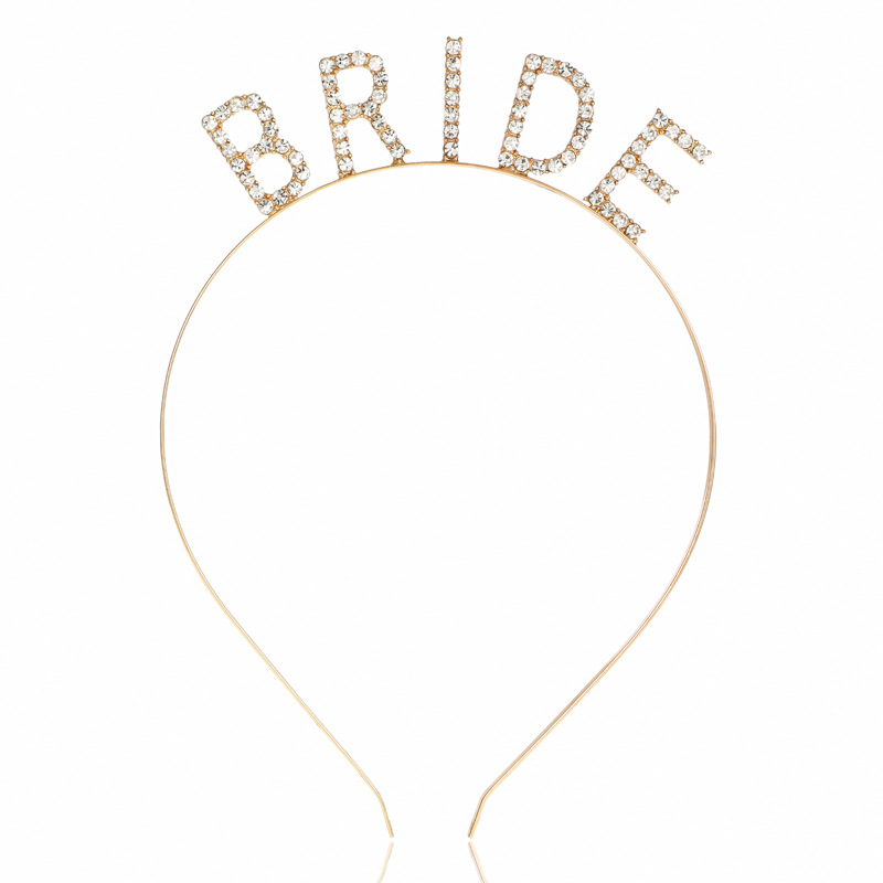 Accesorios para el cabello para dama de honor, diadema con diamantes de imitación, diademas de cristal para dama de Honor, joyería para de boda y novia: Chapado en cobre envejecido
