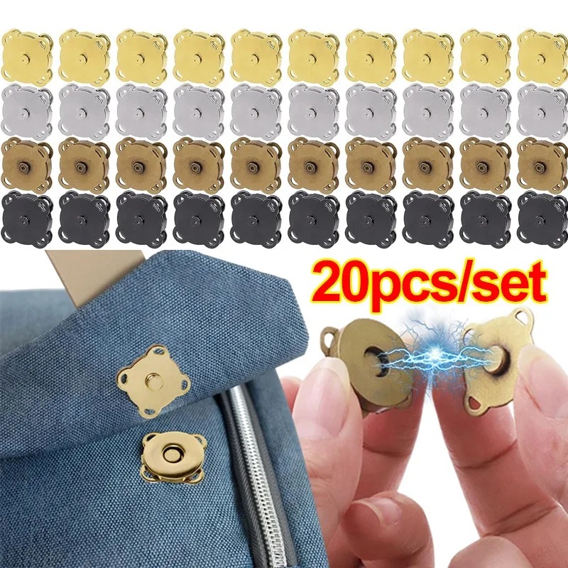 2/20 stücke NäHenne Metall Magnet verschlüsse Verschlüsse für Geldbörse Handtaschen DIY Herstellung Knöpfe Schlösser Pflaumen blüte Stifte Kleidung Handwerk Knöpfe