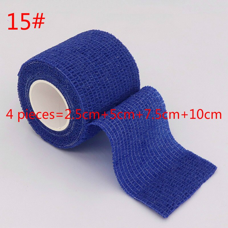 4 Pieces Elastoplast Bandage 4.5m Length Self Adhesive Sports Protector Breathable Elastic Bandage Gym Athletic Tape: white