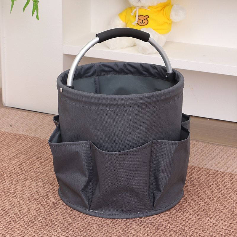 17l store opbevaringstasker, foldbar kurv, picnic-taske, udendørs rengøringskasse med håndtag, værktøjstaske, rengøringsartikler: Rød