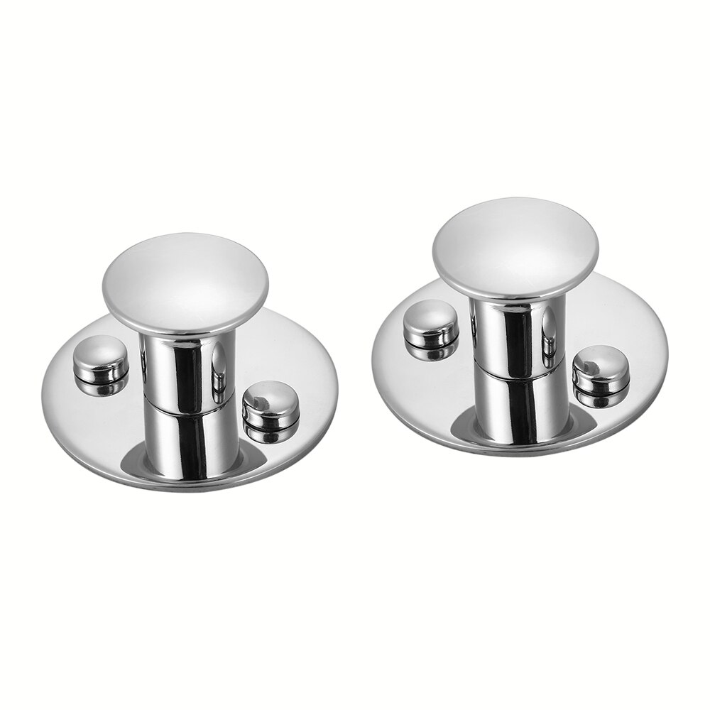 2pcs Good Wall Mount Single Hook Hangers Stainless Steel Round Hooks Multifunctional Clothes Hanger Wall-mounted Hooks