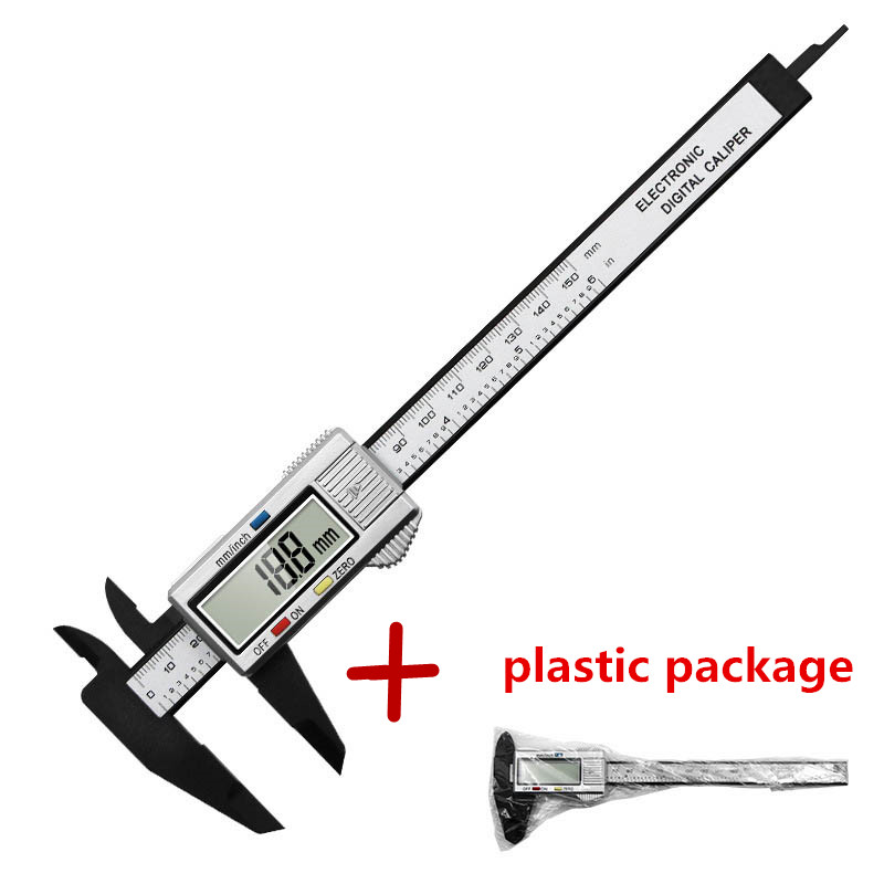150mm 0.1mm Electronic Digital Caliper Carbon Fiber Dial Vernier Caliper Gauge Micrometer Ruler Caliper Digital Carpenter Tools: 2