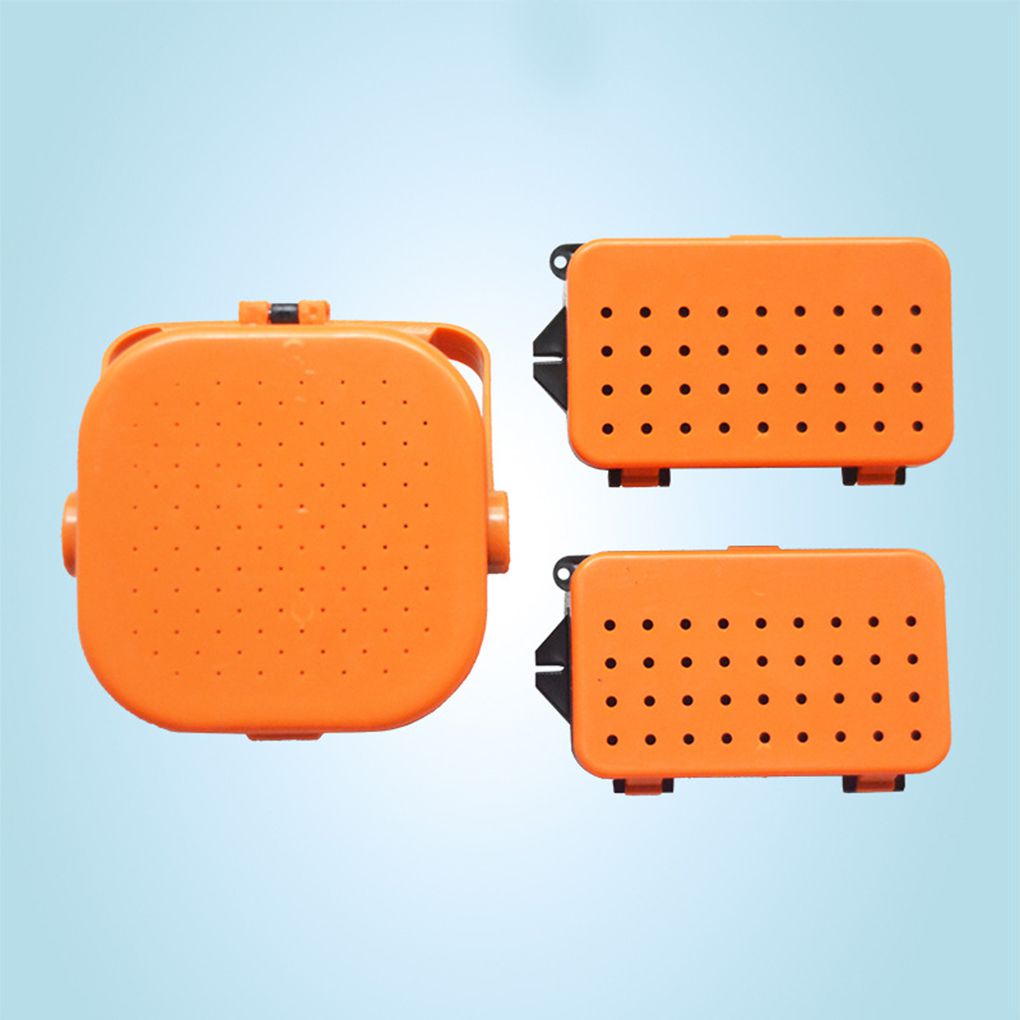 elenxs S/M/L Size Worm Box Breathable Plastic Fishing Bait Storage Case Live Earthworm Lures Container