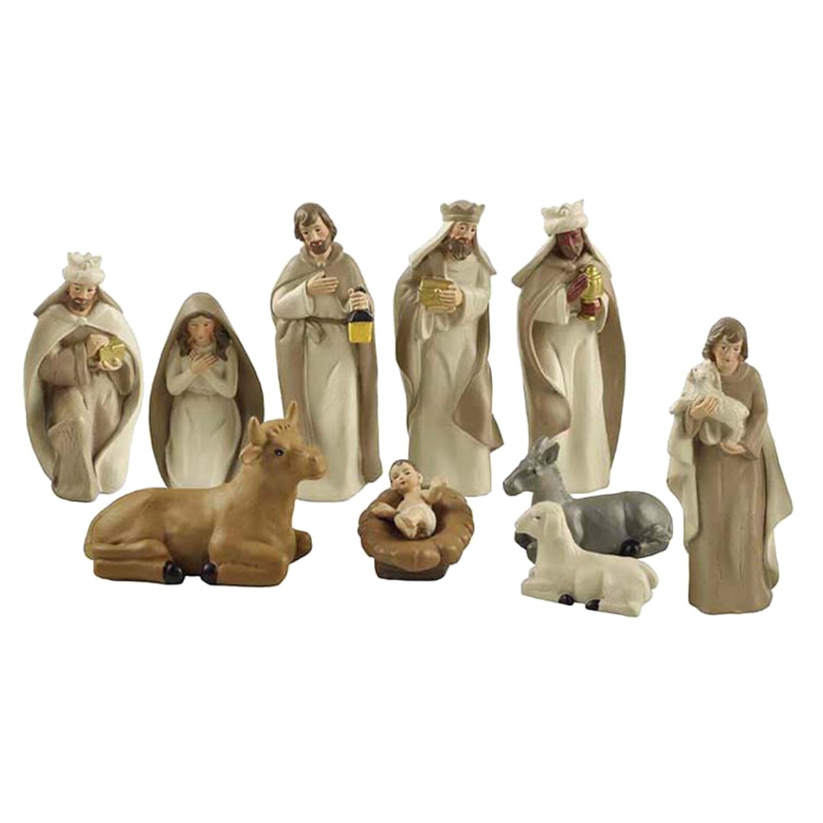 10pc Christmas Nativity Scene Figurines Set Christmas Decoration Decor