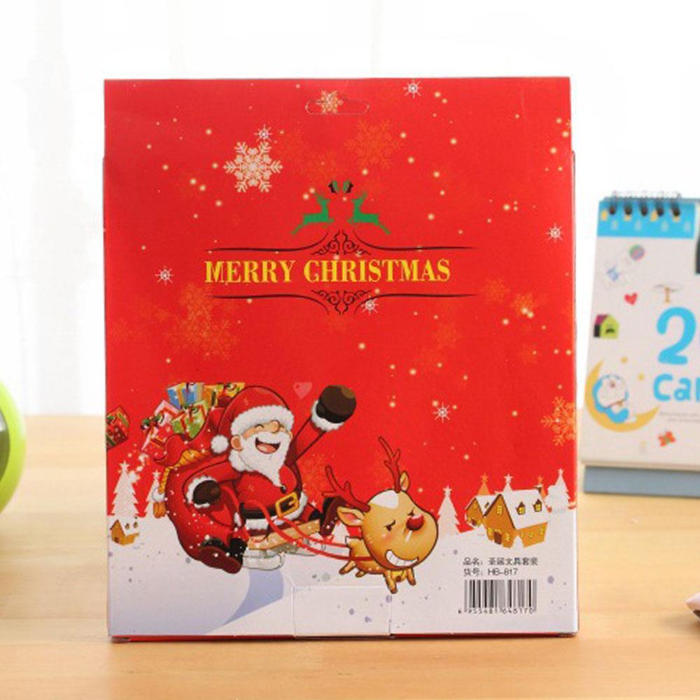 Random 12Pcs/Set Pencil Ball Pen Stationery Set Christmas Student Children Eraser Sharpener Solid Glue