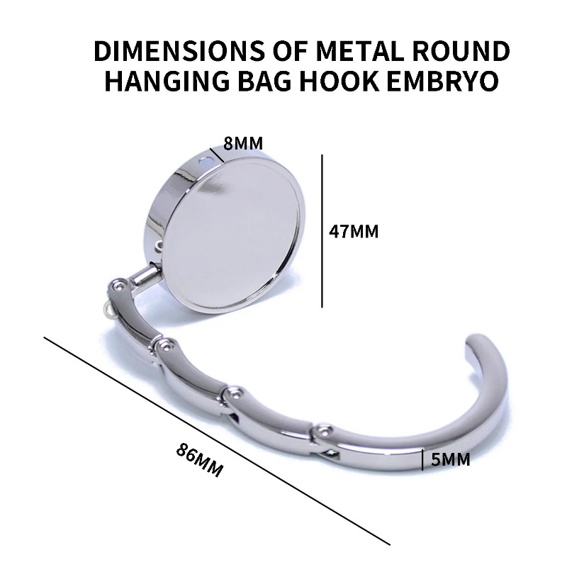Tragbare Falt tasche Kleiderbügel Handtasche Haken halter Tisch haken Kristall legierung Geldbörse Taschen halter Kreisform Tasche Zubehör