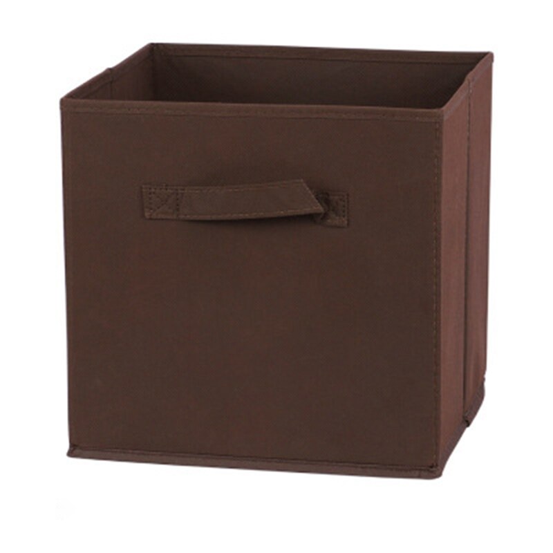 Foldable Fabric Storage box Cube Bins Cloth Organizer storage Baskets Folding Nursery Closet Drawer Features Dual Handles: BR