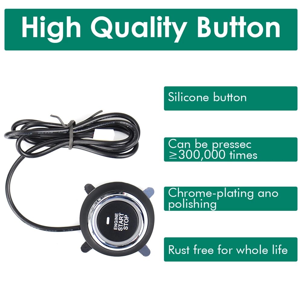 Car Keyless Entry System Engine Start Alarm System Push One-button Start System Remote Starter Stop Car Accessories