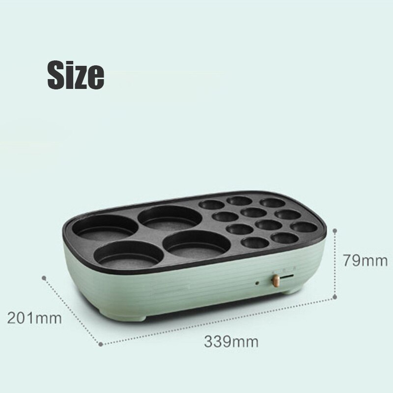 Octopus Ball Maker Takoyaki Baking Pan Electric Taiyaki Machine Sausage Hotdog Eggs Omelette Grill Japanese Fish-Shape Cake Oven