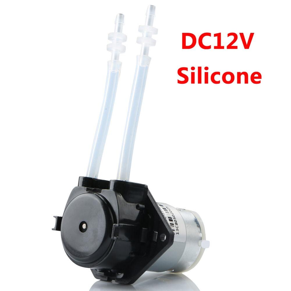 Tube BPT de silicone de petite pompe doseuse d'aquarium pour le dosage analytique de laboratoire pompe péristaltique de cc Micro pompe à eau muette auto-amorçante: 12V silicone