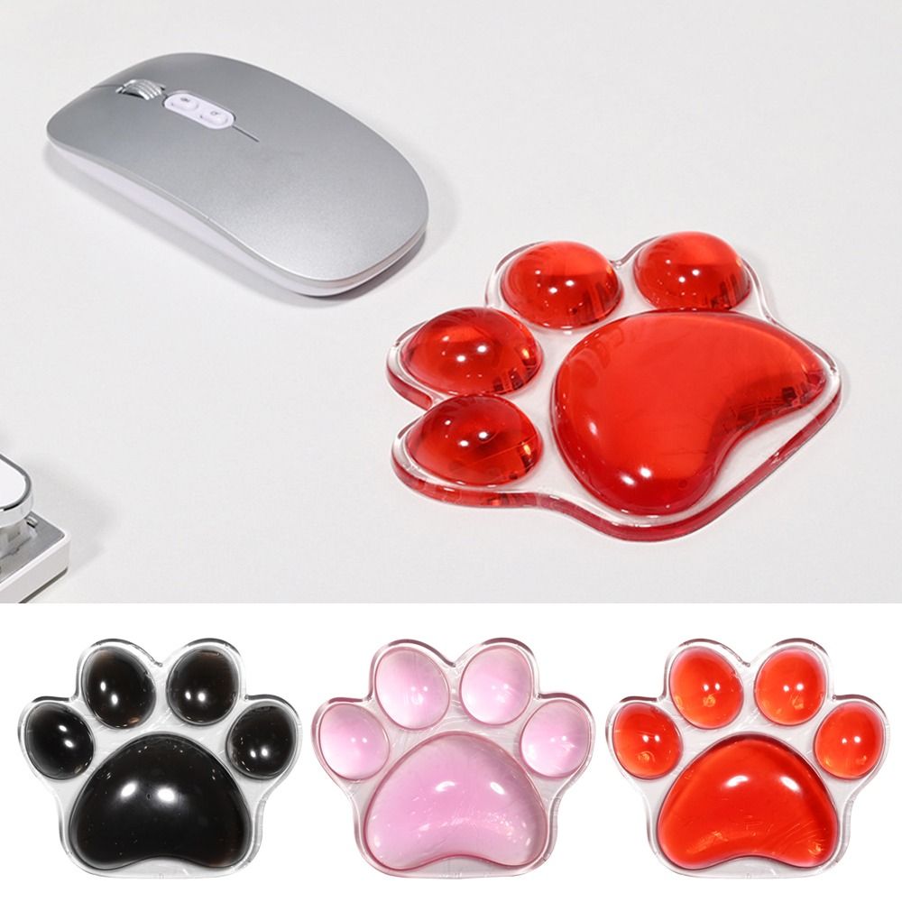 Transparente niedliche Katzen pfote geformte Mauspad Handgelenks chutz rutsch feste Schutz Hands tütze Desktop Laptop Mauspad Handballen auflage