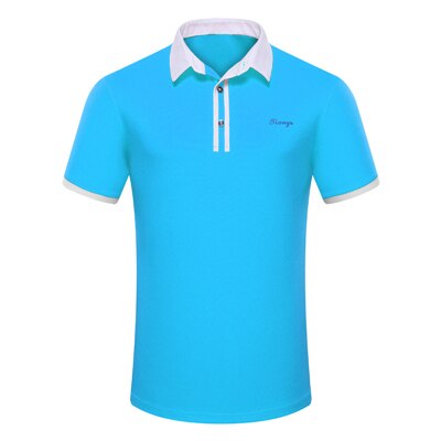 Golf Shirts Voor Mannen Zomer Korte Mouw Turn-Down Kraag Sportkleding Mannelijke Ademend Sneldrogend Tops Voor Tennis golf 5 Kleur D0659: Blauw / XL