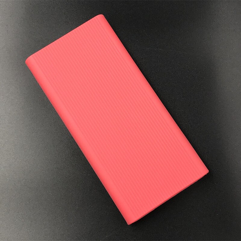 1 pièces housse de protection en Silicone pour Xiaomi Power Bank 2 10000MAh double Port USB manchon de peau pour accessoires de chargeurs PLM09ZM: RED