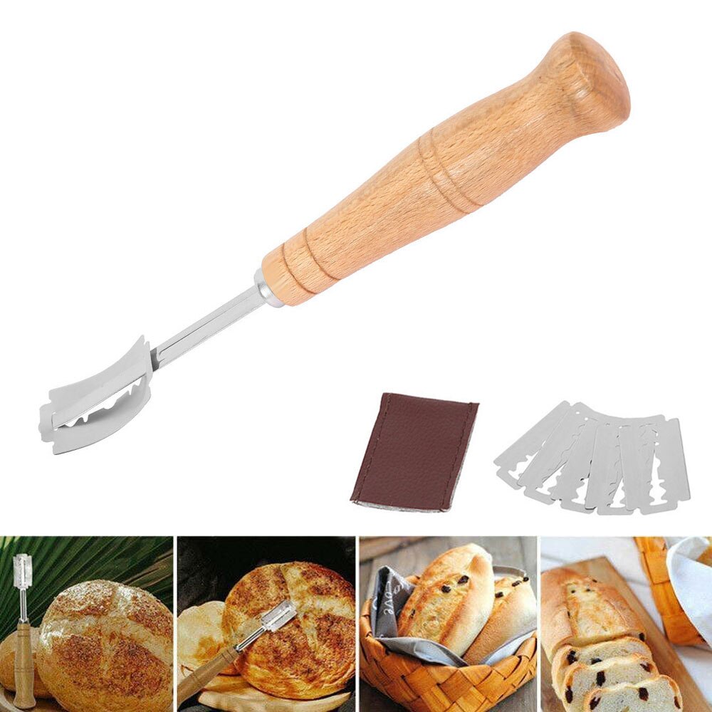 Brødskærer værktøj bageri skraber brødkniv / skiver / klipper dej brød skåret lam med klinger og dæk bagværk