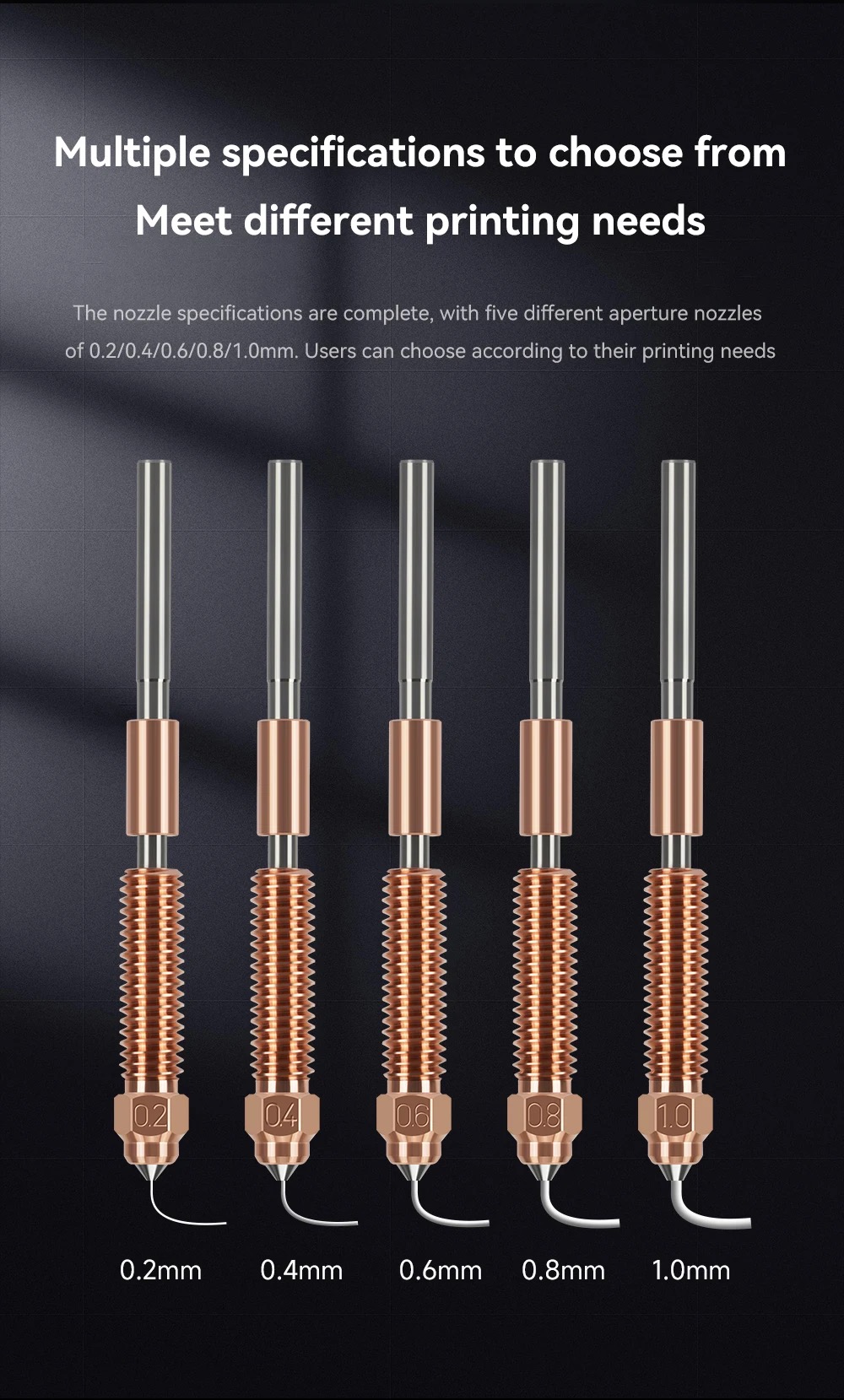 For Creality K1C Nozzle All-in-one Copper Titanium Nozzles High Flow Upgraded K1C K1 Max Nozzle 0.4/0.6/0.8mm For Ender-3 V3