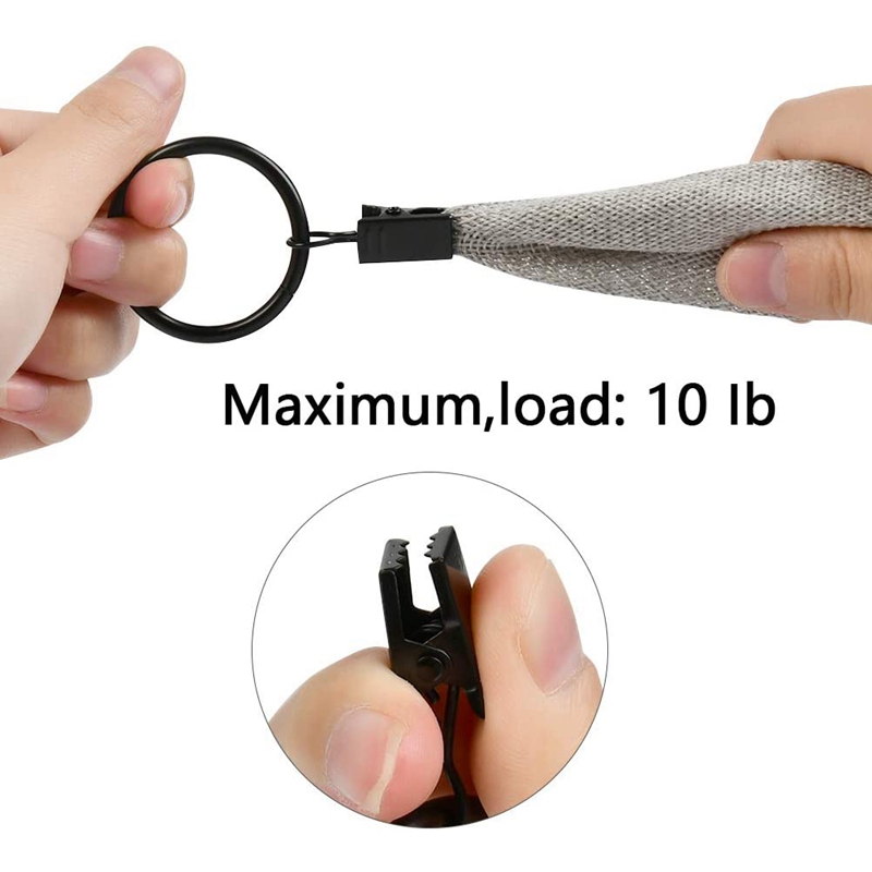 Draperie Ringen Met Clips Gordijn Rod Clips, Gordijn Ringen Met Clips Decoratieve Draperie, ringen Met Gordijn Clips 50 Stuks