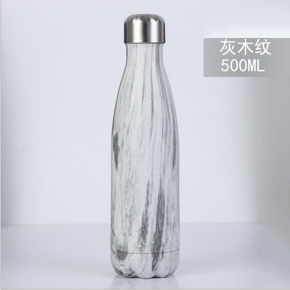 Hoge 500Mlwater Fles Verkleurd Rvs Drinkwaren Tour Outdoor Sport Lekvrije Afdichting Klimmen Water Fles: F