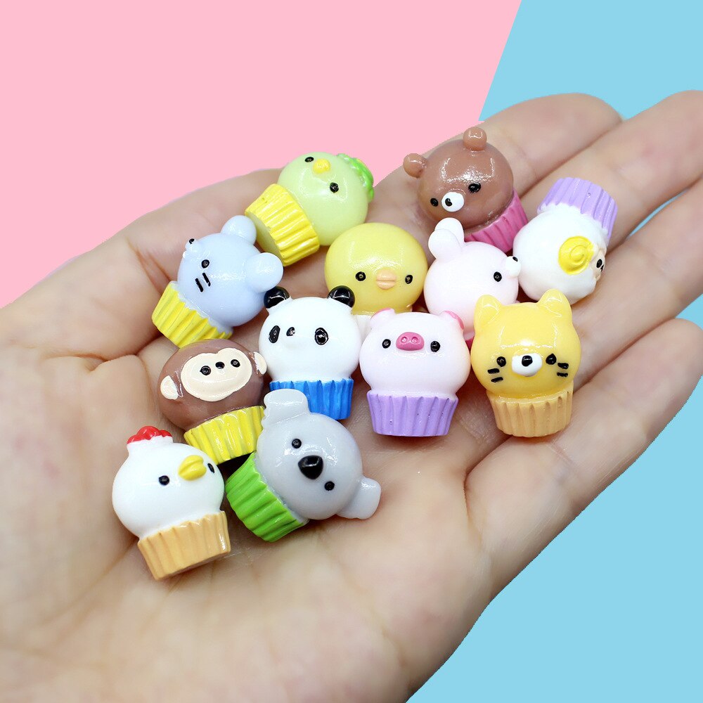 Mini Cartoon Animal Charms forslime Supplies Additive For Clay Accessories Putty DIY Filler Decoration Toys