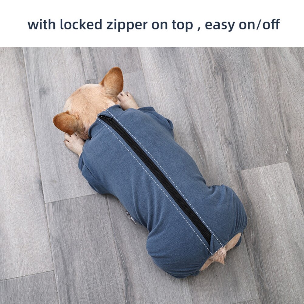 Dog Surgical Recovery Suit Jumpsuit Dog Clothes Winter Warm Dog Homewear for Small Medium Large Dogs Male/Female Overalls