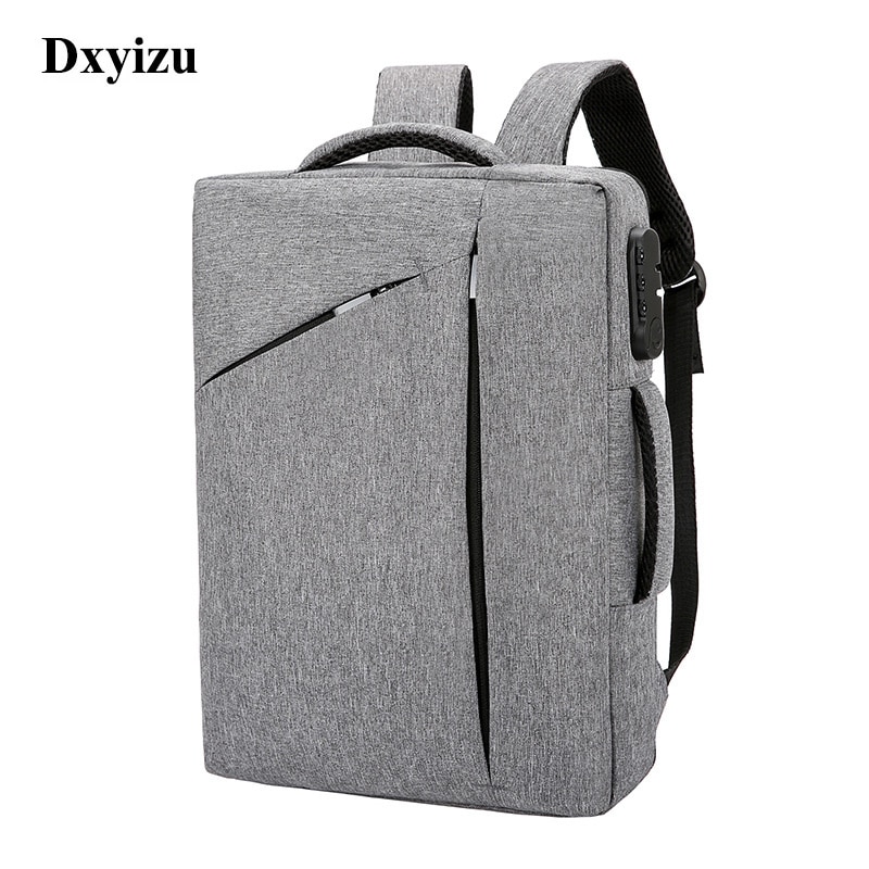 DXYIZU Backpacks for Men Large Capacity Back bag for Man Business Travelling Male Laptop Backpack 15.6 Inch: Gray