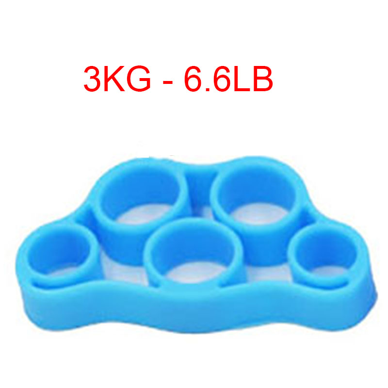 Hand Gripper Silicone Vinger Expander Oefening Handgreep Pols Sterkte Trainer Vinger Uitoefenaar Resistance Bands Fitness: Sky Blue