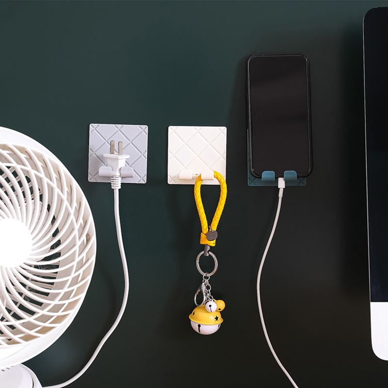 Wall Powerful Plug Holder Folding socket hook kitchen appliance hanging wire plug hook hook socket power cord storage rack