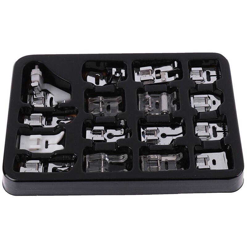 16pcs Mini Sewing Machine Presser Foot Feet Kit Set With Box For Brother Singer Foot Tools Accessory Sewing Tool