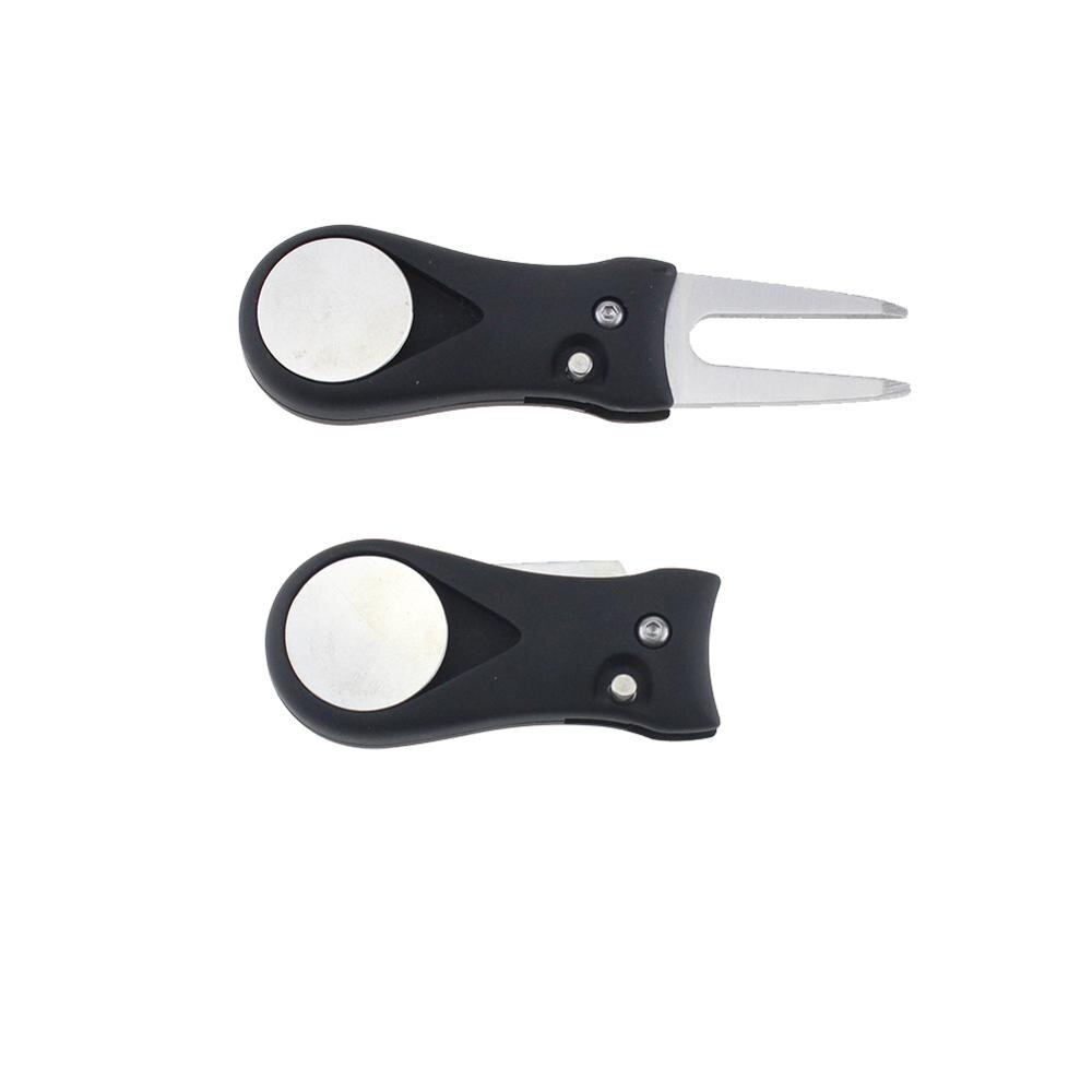 CRESTGOLF golf narzędzia robić naprawy przenośny znak poziom divot naprawa narzędzie robić przełączania golf BallMarker zestaw robić gry w golfa: czarny