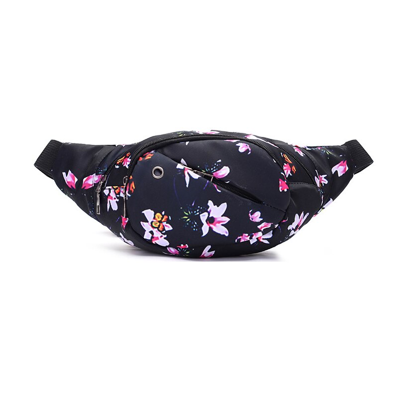 Kvinner & #39 ;s fanny pakke utendørs sport vanntett midjeveske kvinnelig banan belteveske blomster skulder crossbody brystvesker hofteveske: C midjepakke