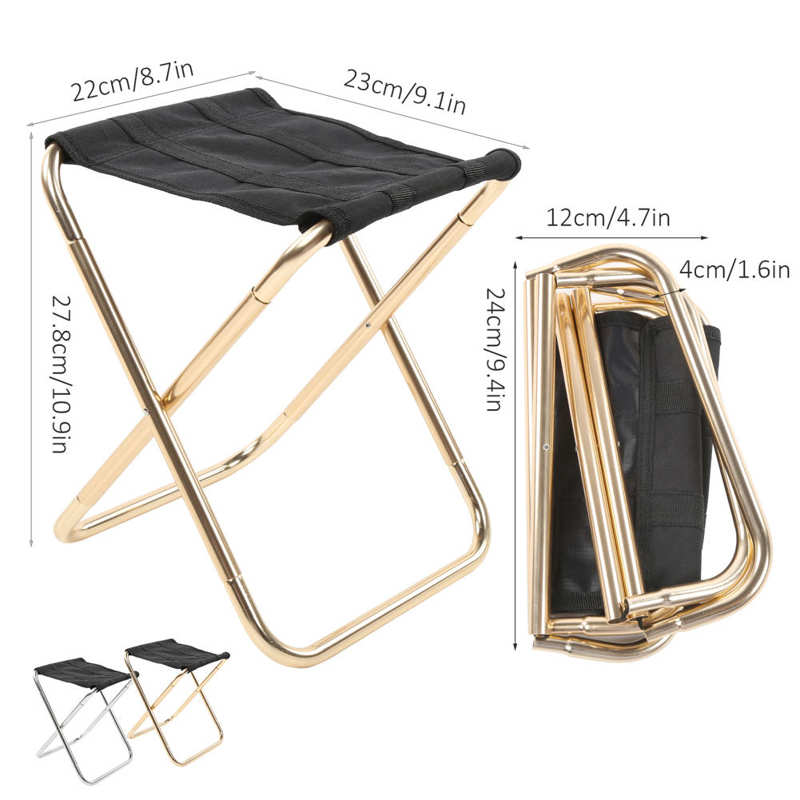 Mini Vouwen Krukje Luchtvaart Aluminium Outdoor Draagbare Camping Mini Vouwen Kruk Vissen Stoel Camping Opvouwbare Kruk