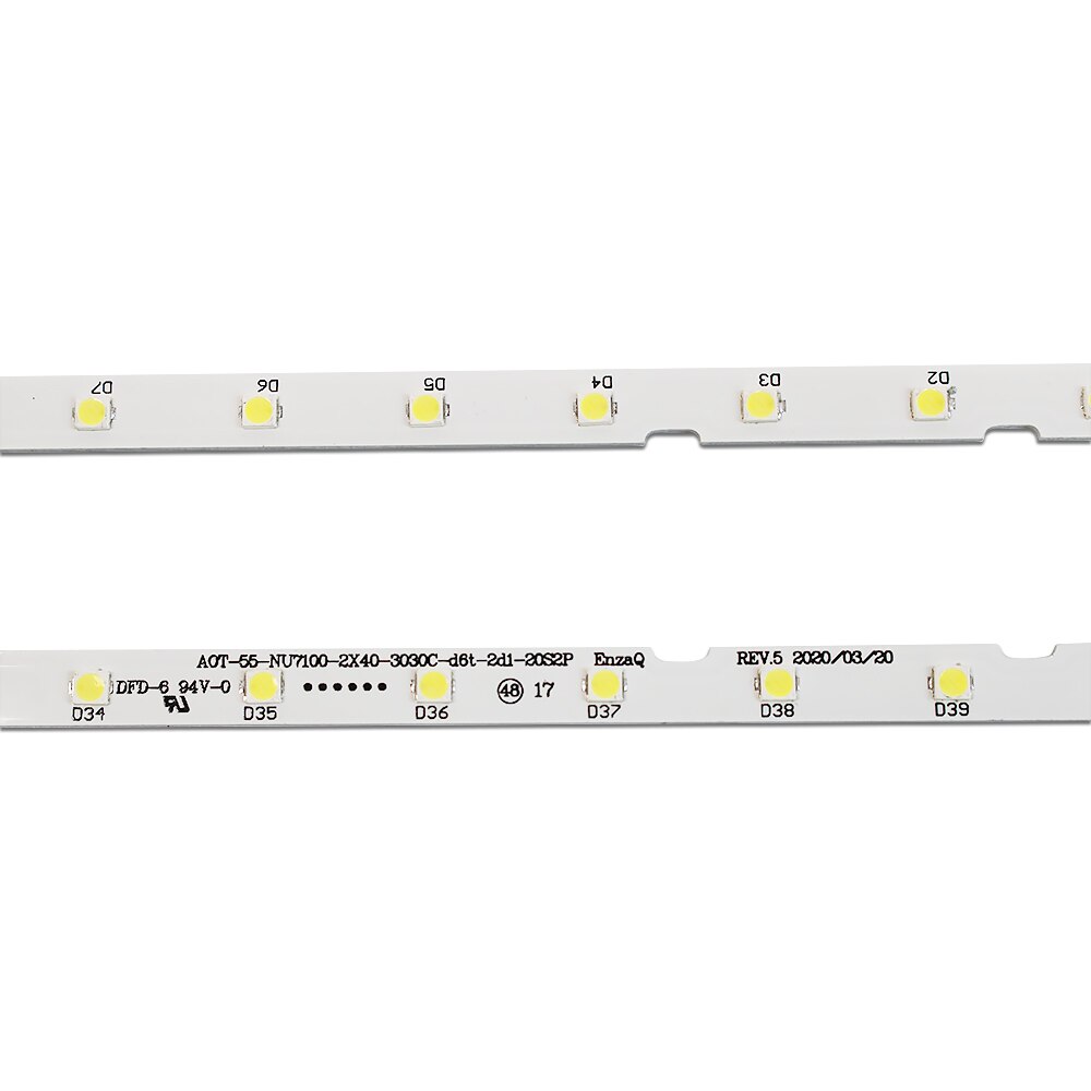 2 stück/lot led-hintergrundbeleuchtungsstreifen für samsung 55 nu 7100 ue55 nu 7300 ue55 nu 7100 ue55 nu 7105 aot _55_ nu 7300_ nu 7100 bn96-45913a bn61-15485a