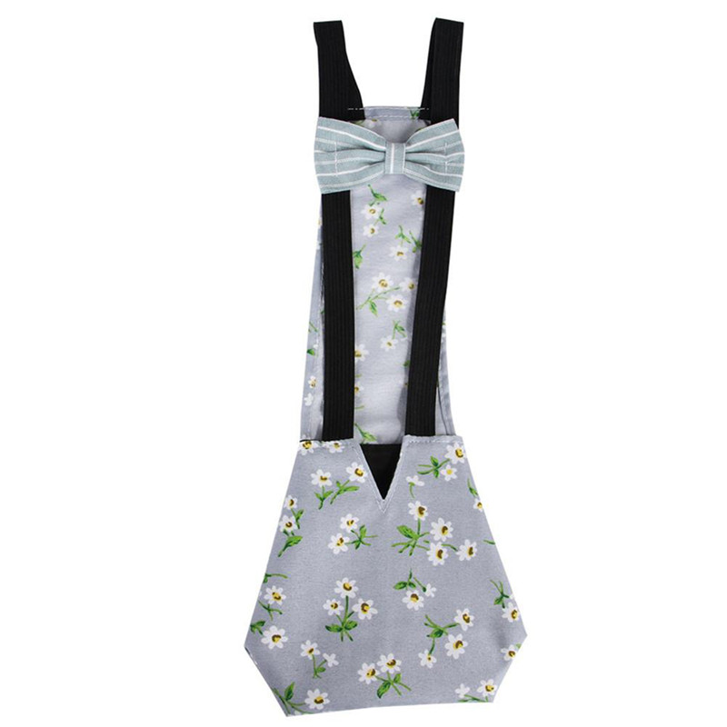 Adjustable Cotton Cloth Diaper Washable Bowknot Clothes for Farm Pet Goose Duck Chicken Poultry: blue / S