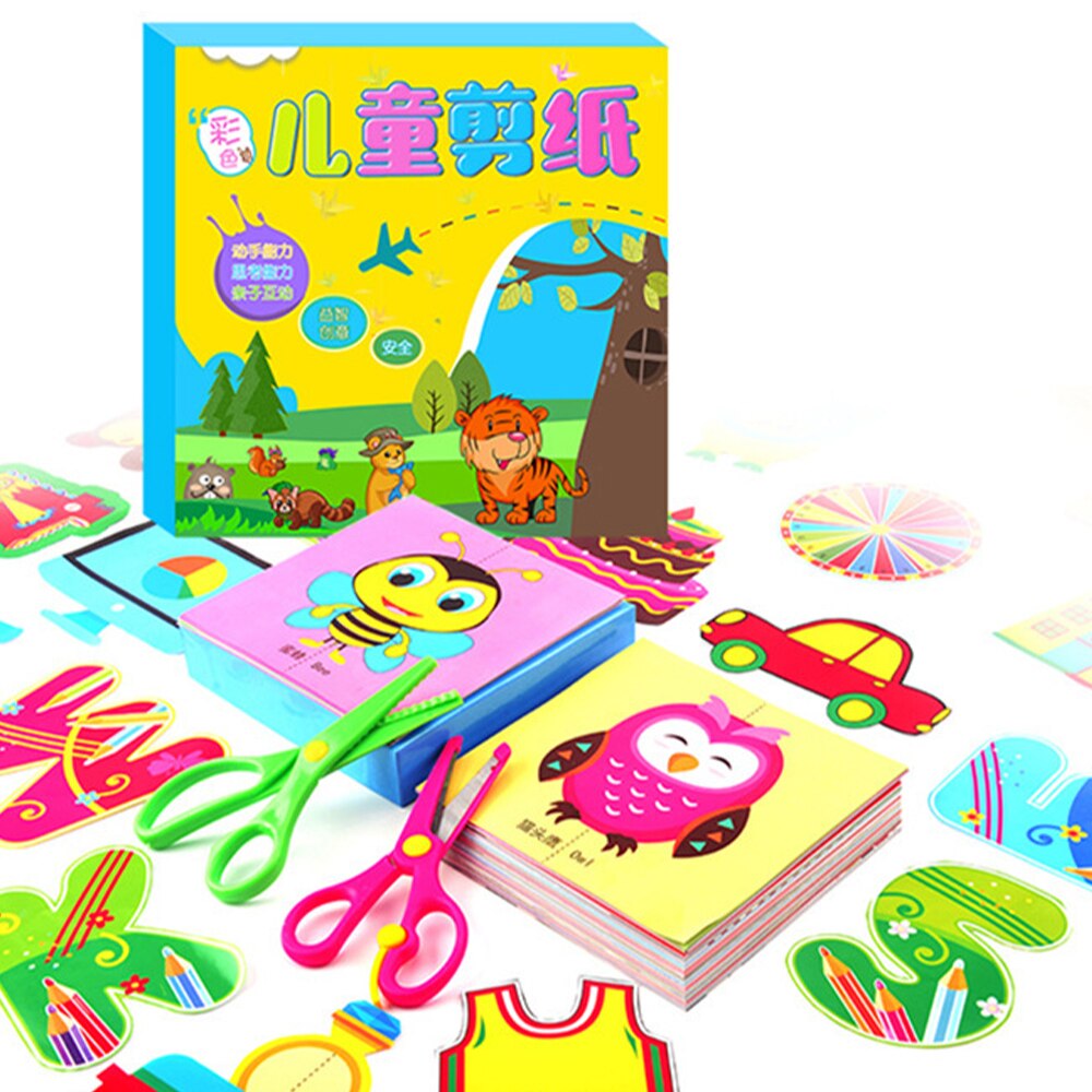 120Pcs/200Pcs/240Pcs Kids Cartoon Kleur Papier Vouwen En Snijden Speelgoed Kind Kingergarden Art Craft diy Educatief