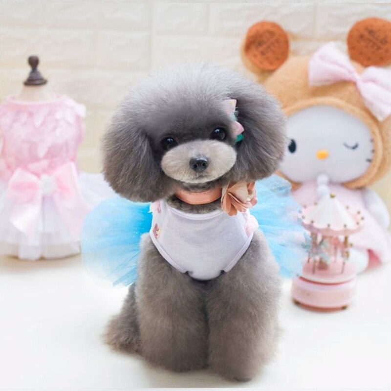 Dog Lace Princess Skirt Pet Luxury Bow Dress Tutu Dress Sweet Puppy Dog Skirt