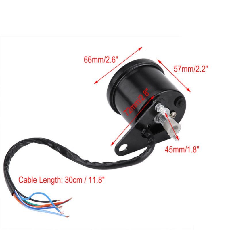 12V Universal Digital Motorcycle Speedometer Odometer Tachometer 160KM Tachometer Odometer Gauge with LED Indicator Light