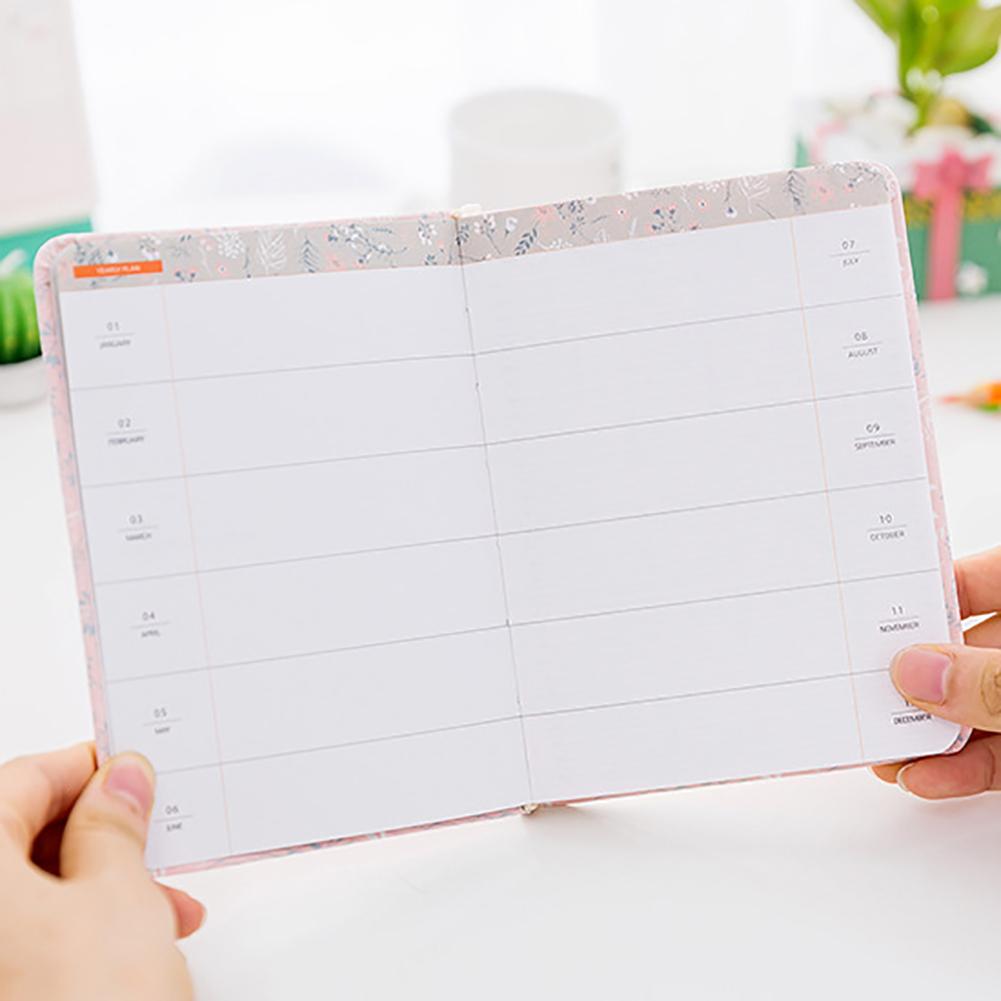 Linda agenda Floral libro diario cuaderno planificador semanal flor diario escuela Oficina papelería suministros