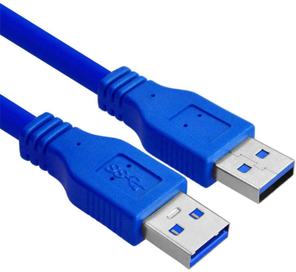 USB 3.0 A to A USB data cable, 5ft/1.5m high performance USB A male to male cable for data transfer, laptop cooler, printer, cam