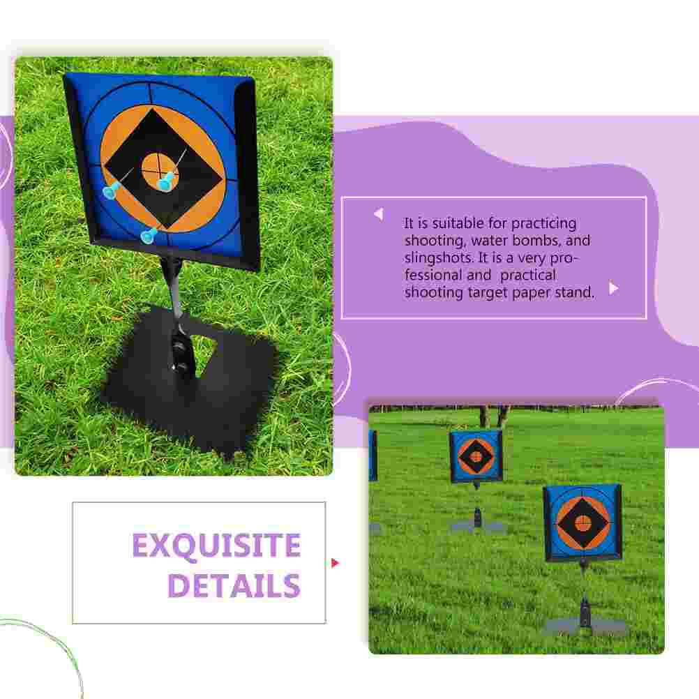 1 Set Target Stand Stainless Steel Target Paper Stand Shooting Practice Target Bracket