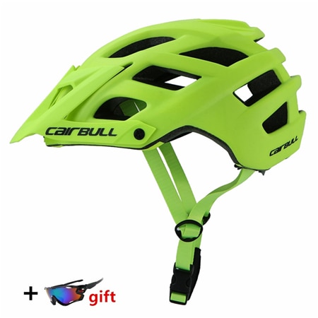 In-moule vtt vélo casques cyclisme casque vélo TT casque Casco Ciclismo montagne route vélo casques Cairbull vtt bouchon de sécurité: green