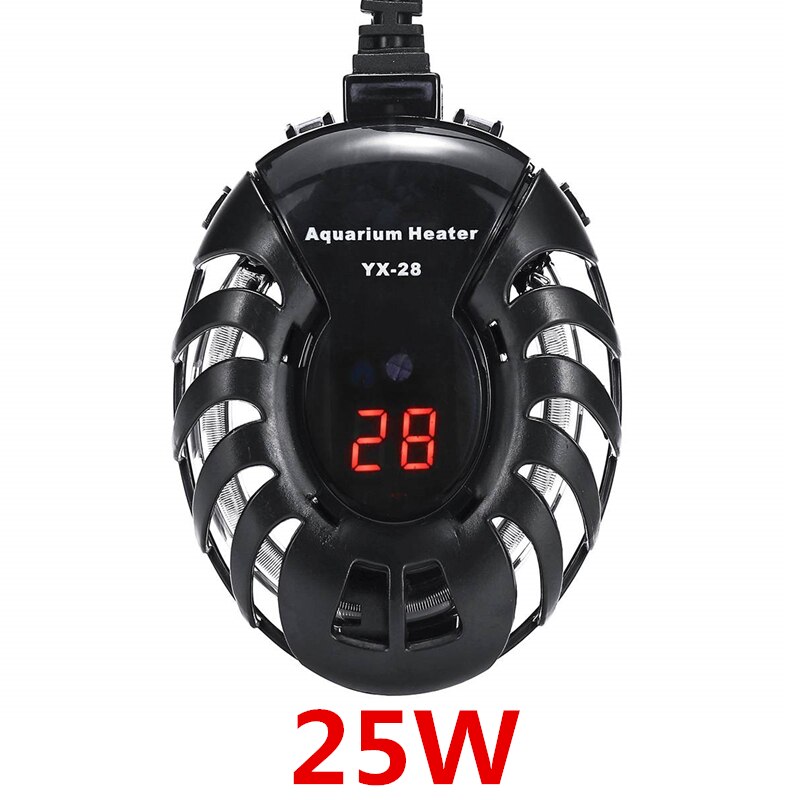 220V Aquarium Heater Mini Electric Heating Rods Digital Temperature Controller Fish Tank Turtle Tank Heater 25W 50W 75W 100W: 25W / UK Plug