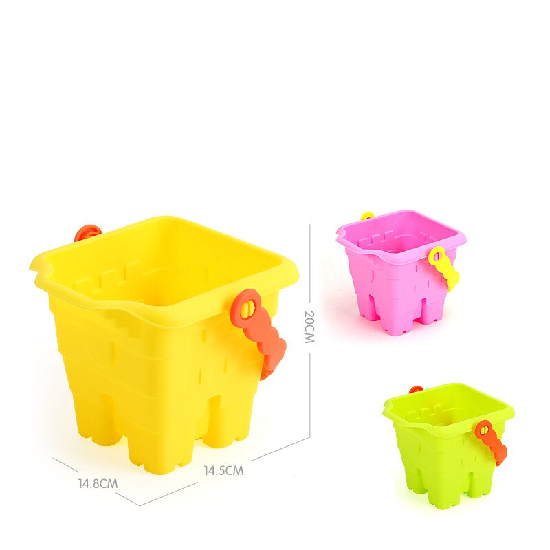 Giocattoli estivi da spiaggia in plastica morbida per bambini giochi Set di scatole di sabbia per acqua Set di secchielli da spiaggia interattivi per bambini gioco di acqua di sabbia giochi di carrelli: 640A Square drum