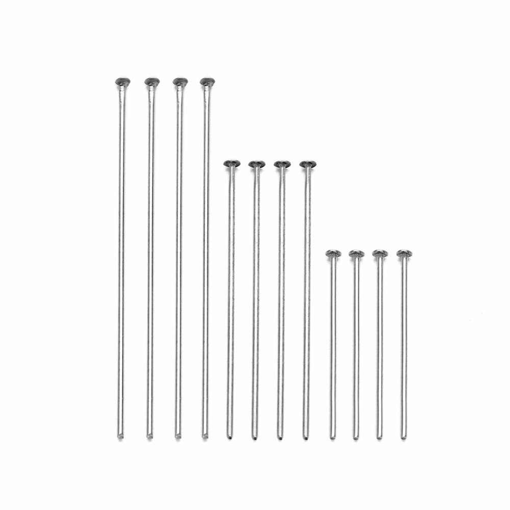 100pcs/set 20/30/40/50/60/70mm Stahl Doppel Auge Pin ohrringe Charme Stecker Stange Für DIY Schmuck Machen Ohrringe Stecker Pins: F16327 / 0.7X60mm