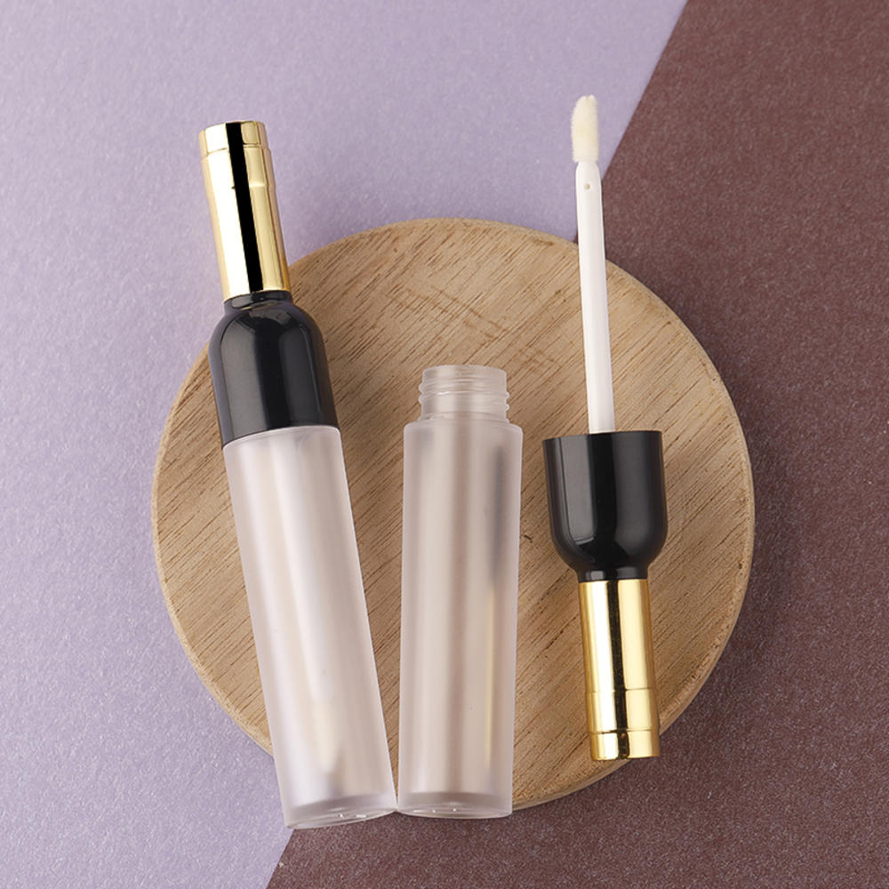 5-7ml Leere Wein Förmigen Lippe Glanz Rohr Lippenstift Rohre Silber/Gold/verrotten/Rosa Reffilable flasche Kosmetische Verpackung Container: Gold