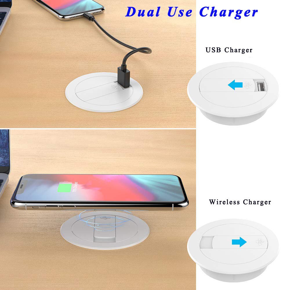 2 in 1 Embedden Draadloze Oplader Bureau Telefoon Charge Stand voor Huawei P30Pro Samsung S9/S9 + S8 Note8 desktop USB Charger