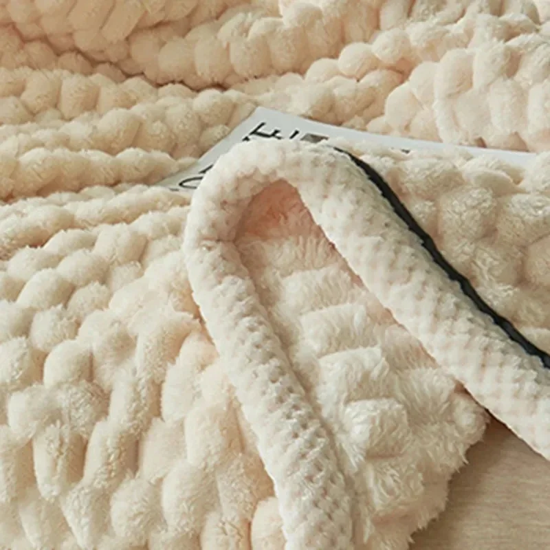 Superzachte geruite deken Warme pluche dekens voor bedden op de slaapbank Gooi deken Kantoor Dutje Trooster Sprei Koningin Quilt