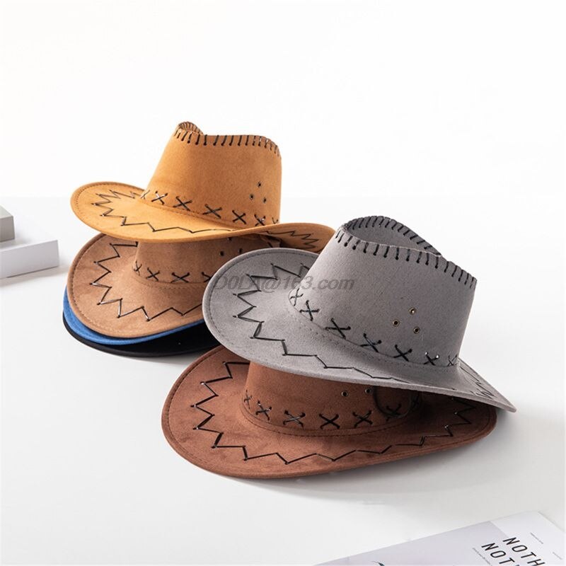 kinder Rot Fühlte Cowboy Hut Erwachsene Cosplay Freien Sonnenhut
