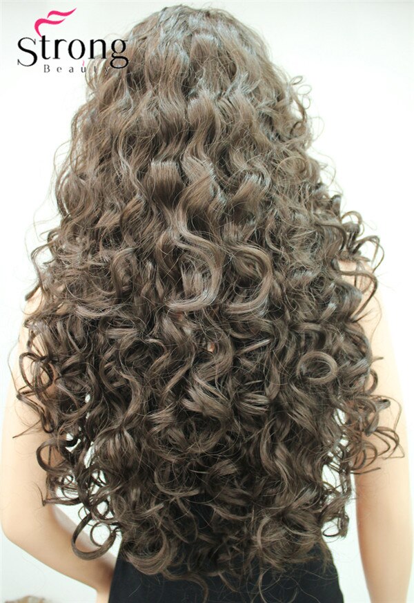 StrongBeauty grube długie warstwy loki bez części pełna peruka syntetyczna peruki damskie wybór kolorów: #6