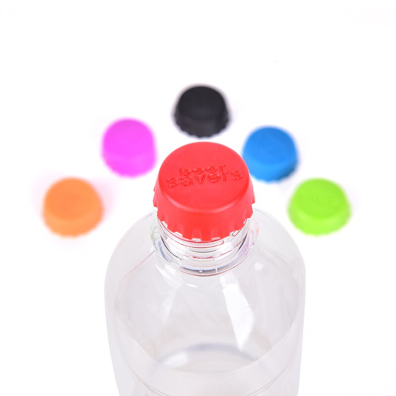 6 Pcs Silicone Beer Bottle Cap Reuse Practical Colorful Leak Free For Wine Beer Beverage Bottle Novelty Sealer Stopper Cover